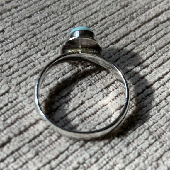 Blue Larimar Sterling Silver Ring - Size 6.5 - Picture 7 of 7